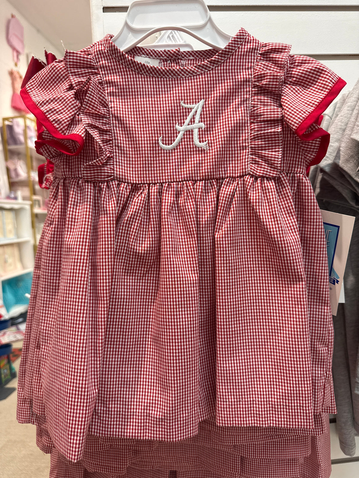 Girls Alabama Crimson Tide Gingham Dress