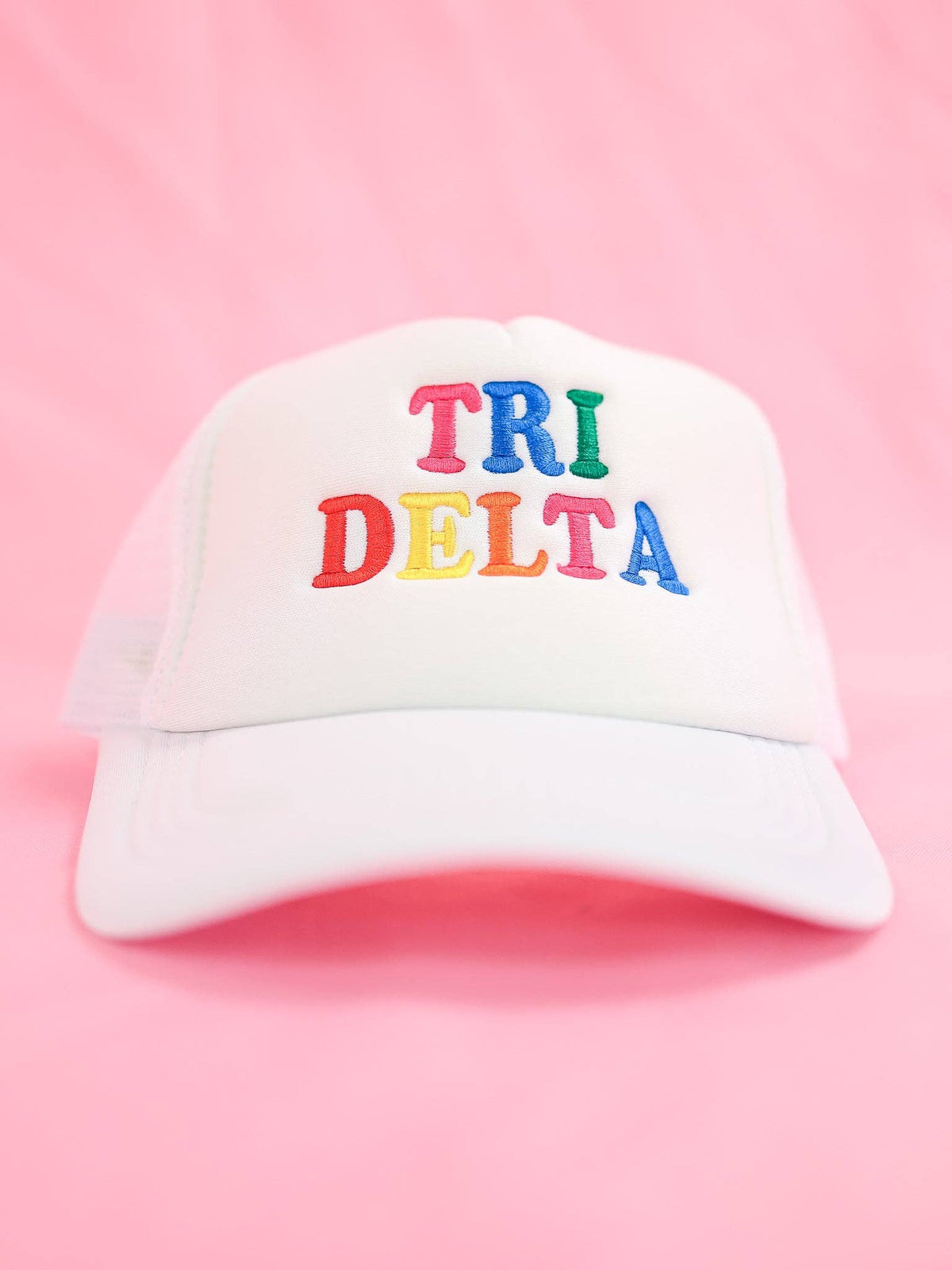 Sorority Fun Times Trucker Hat: ALPHA OMICRON PI
