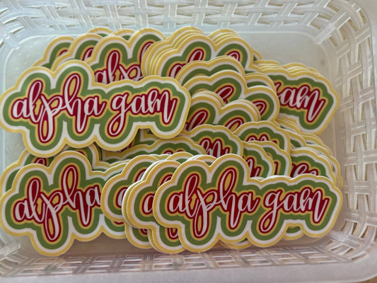 Alpha Gamma Delta Sorority Decal: Name