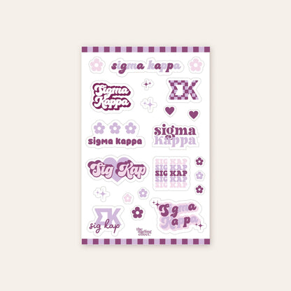 Sorority Sticker Sheet : Alpha Gamma Delta