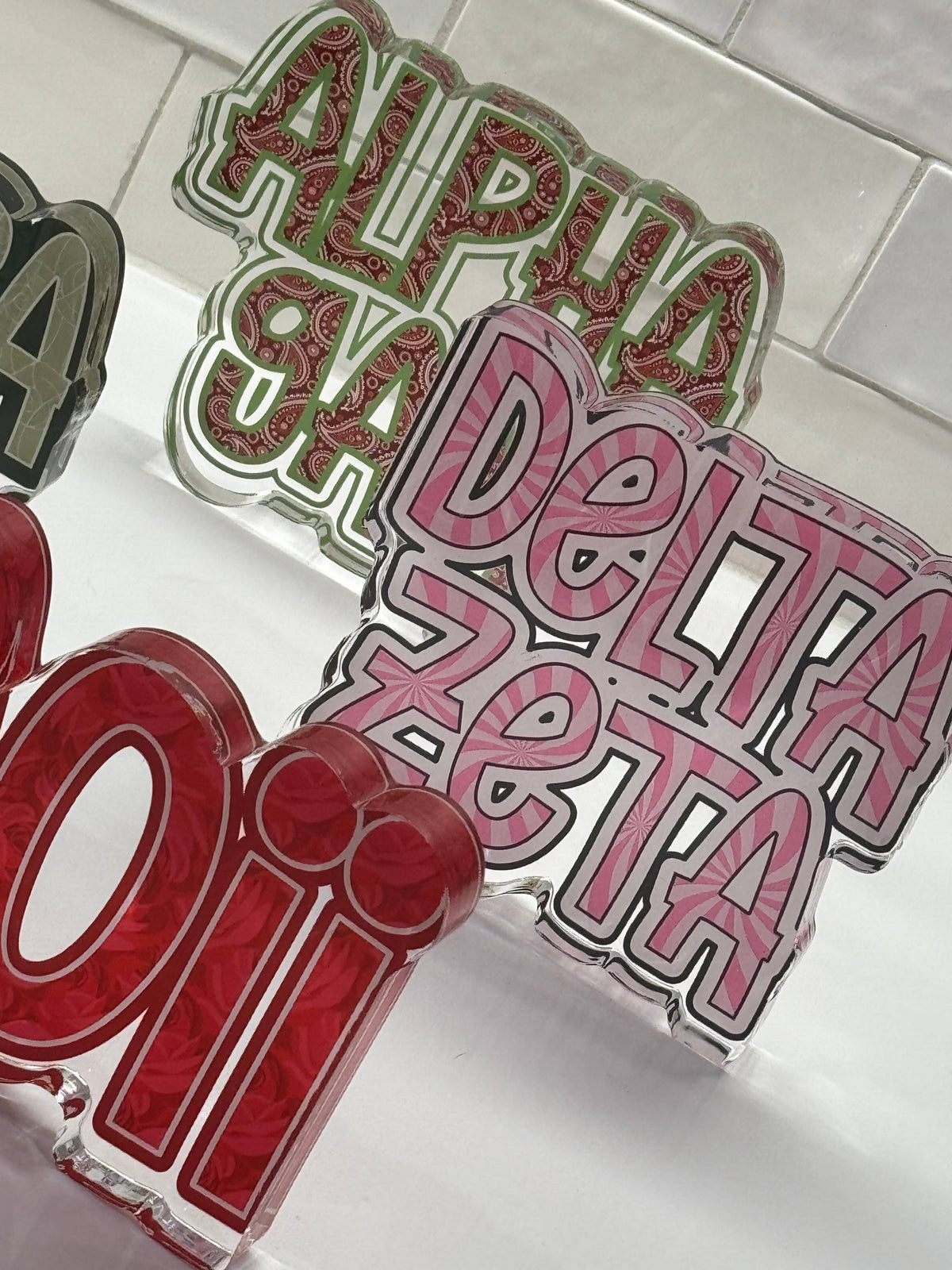 Sorority Acrylic Shelfie: Alpha Gamma Delta