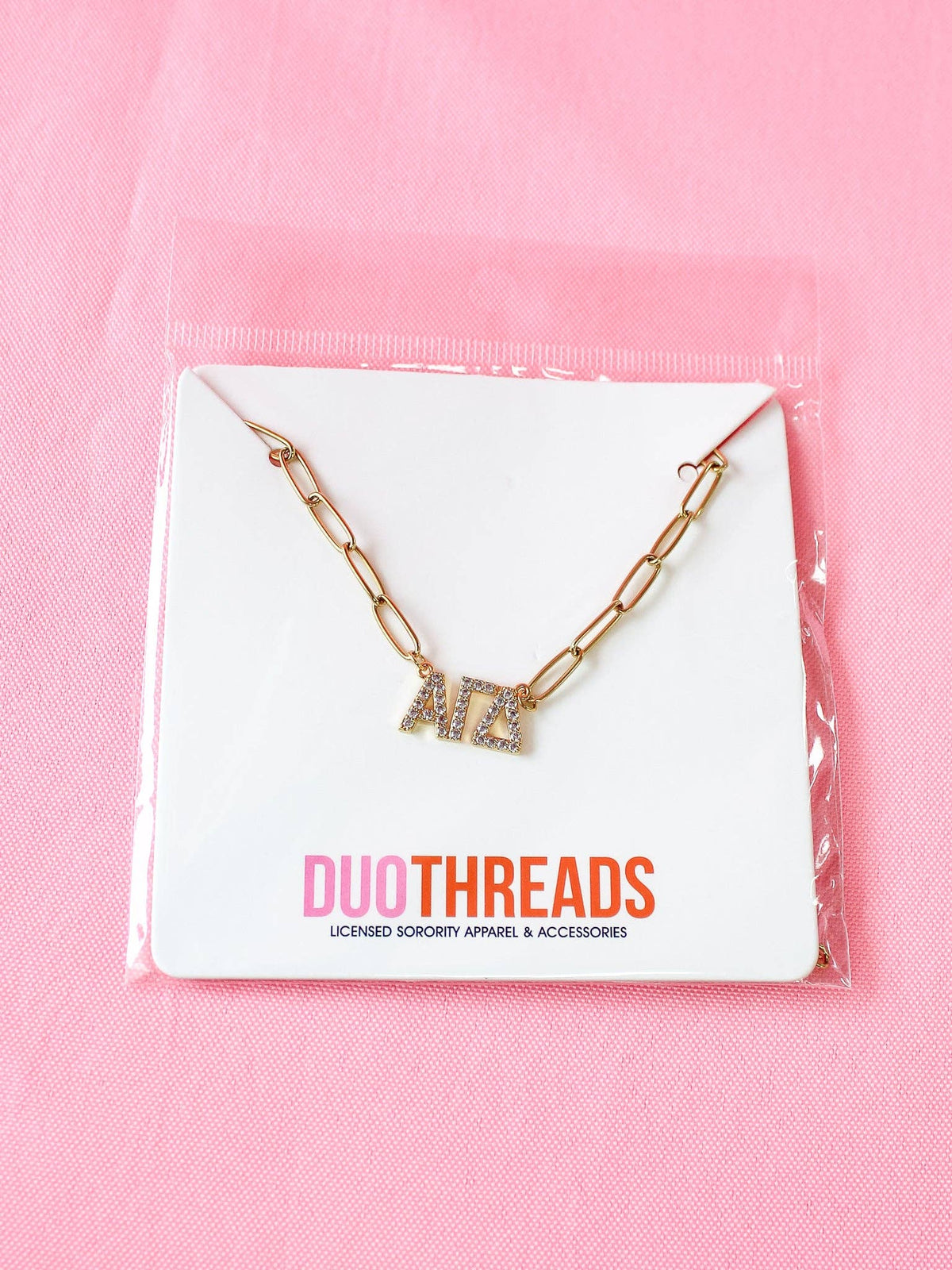 Rhinestone Sorority Necklace: PHI MU