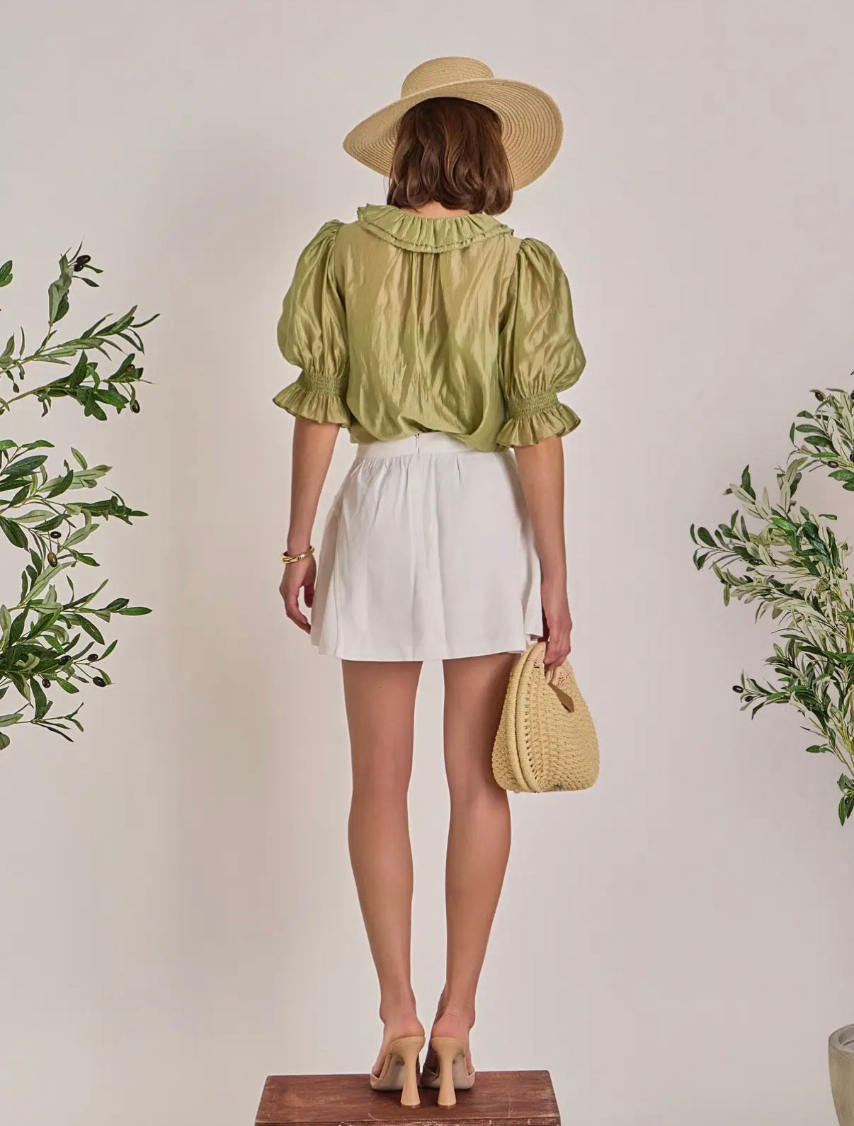 English Factory - Ruffled Short Sleeves Blouse