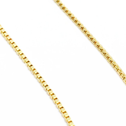 18k Gold Filled Box Chain Very Thin 0.5mm Jewelry Components - 18in