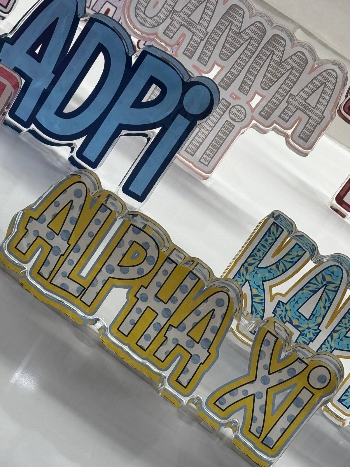 Sorority Acrylic Shelfie: Alpha Gamma Delta
