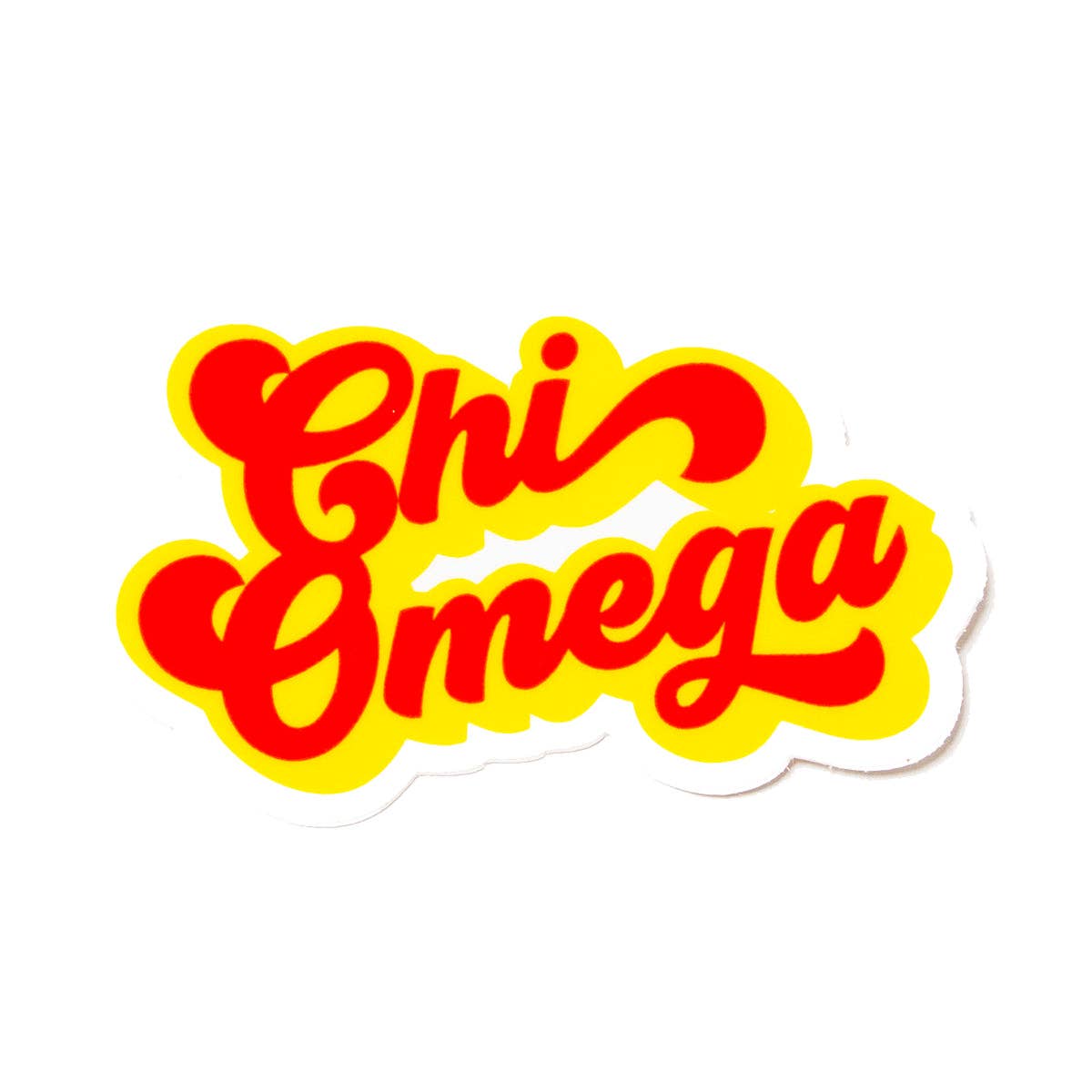 Sorority RETRO Script Decal Sticker: Phi Mu