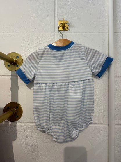 Blue Striped Football Onesie