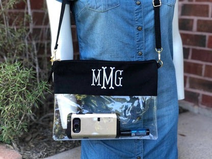 Game Day Clear Crossbody Bag Purse : Leopard