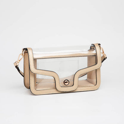 Game Day Stadium Clear Envelope Shoulder Bags: Gold