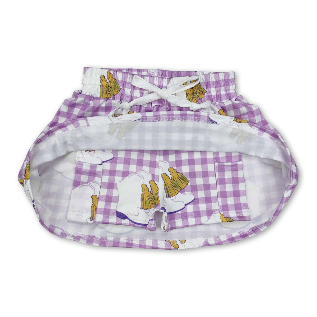 Mardi Gras Purple Booties girls skirt