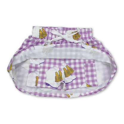 Mardi Gras Purple Booties girls skirt