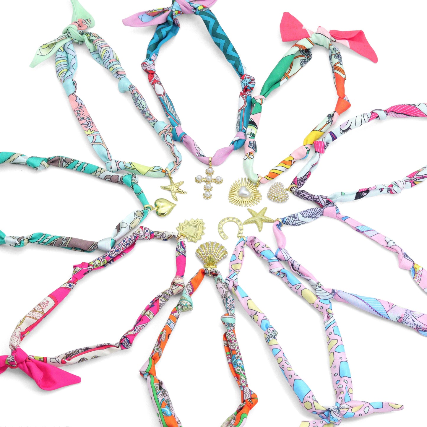 Silk Scarf Statement Necklace : Scarf only (No pendant)