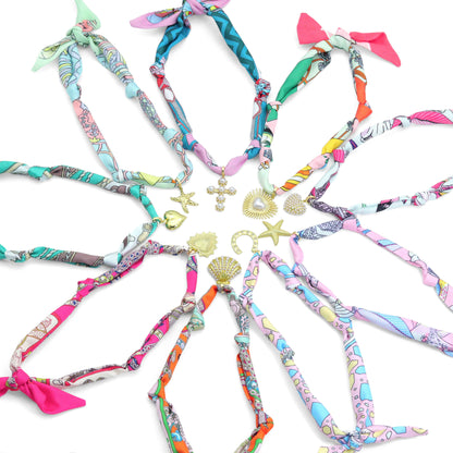 Silk Scarf Statement Necklace : Scarf only (No pendant)