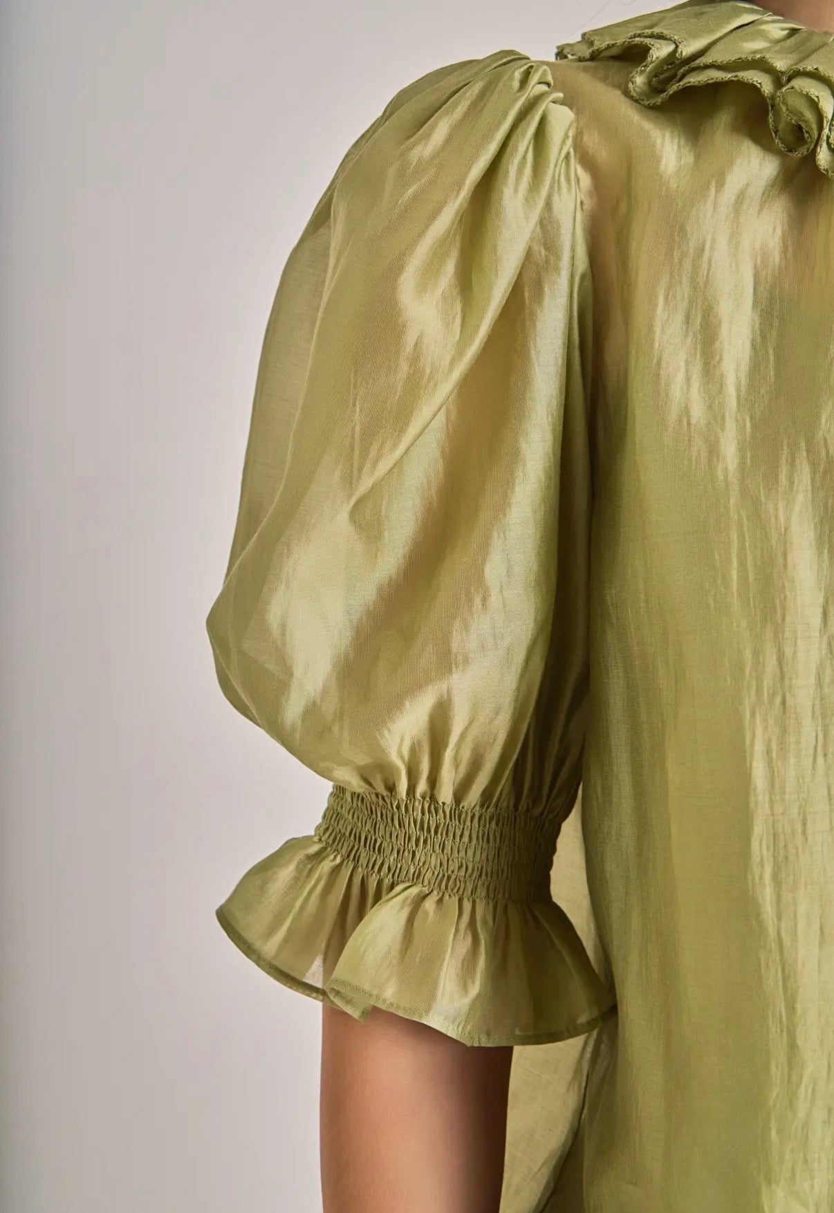 English Factory - Ruffled Short Sleeves Blouse