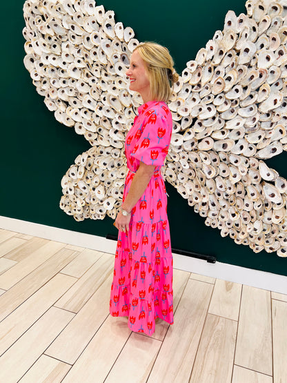 CLEARANCE: Strawberry Pink dupe dress