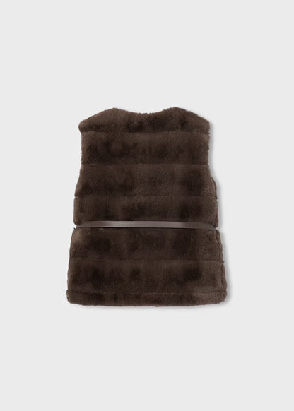 MAYORAL Girl Faux Fur Belted Vest