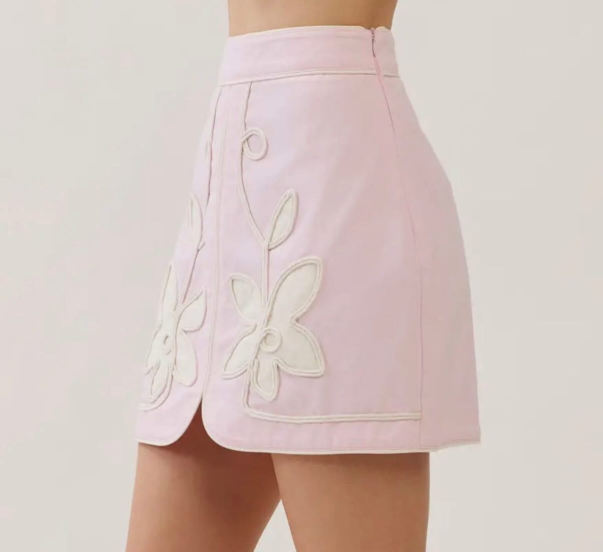 TCEC embroidered skirt - PINK
