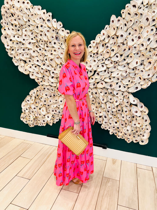 CLEARANCE: Strawberry Pink dupe dress