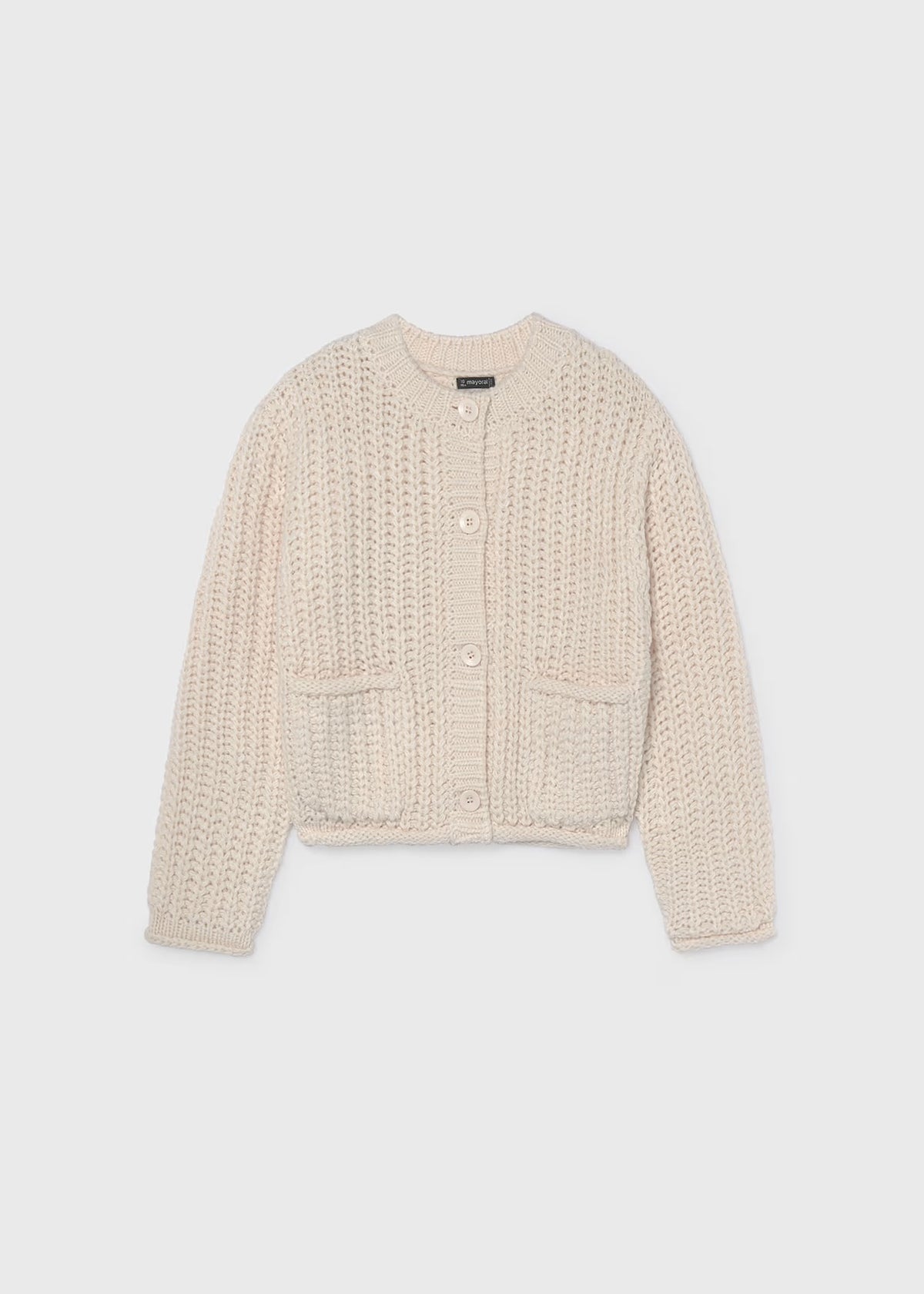 Mayoral Girls Cardigan : Cream