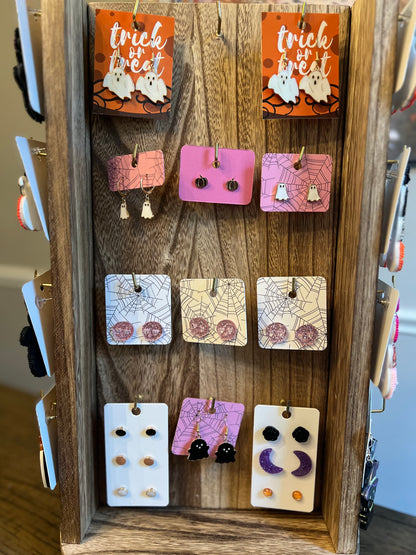 Happy Cartoon Ghost dangle earrings