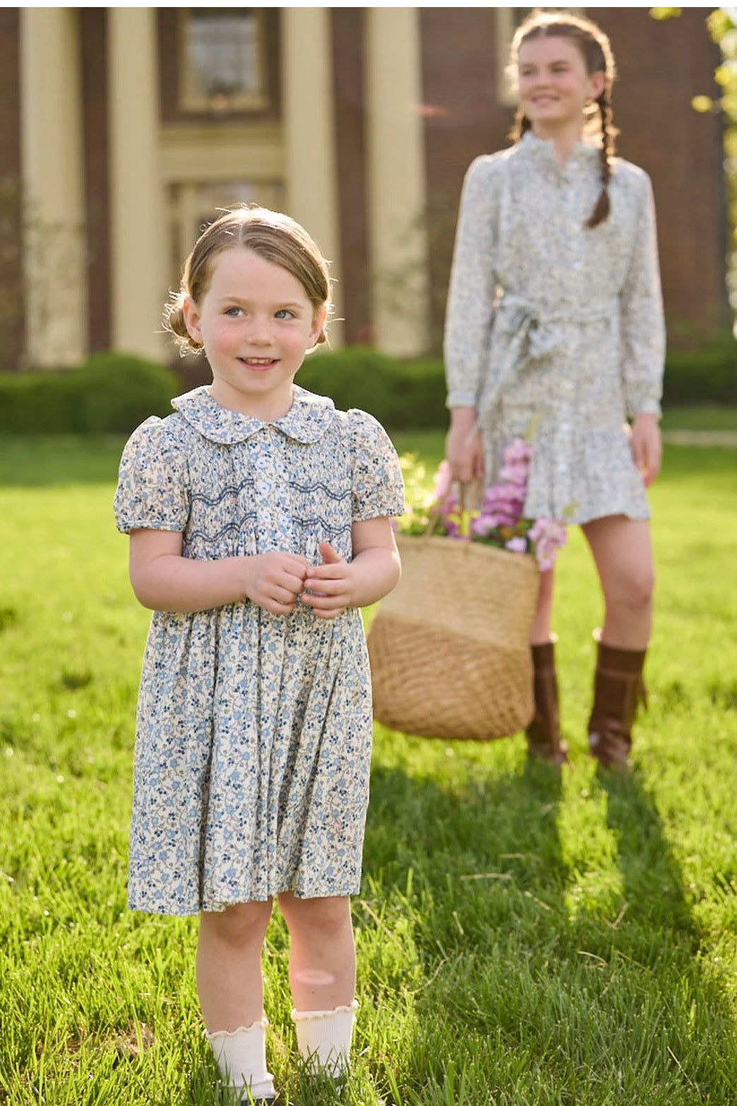 Smocked Bridget Dress-Wisteria Floral