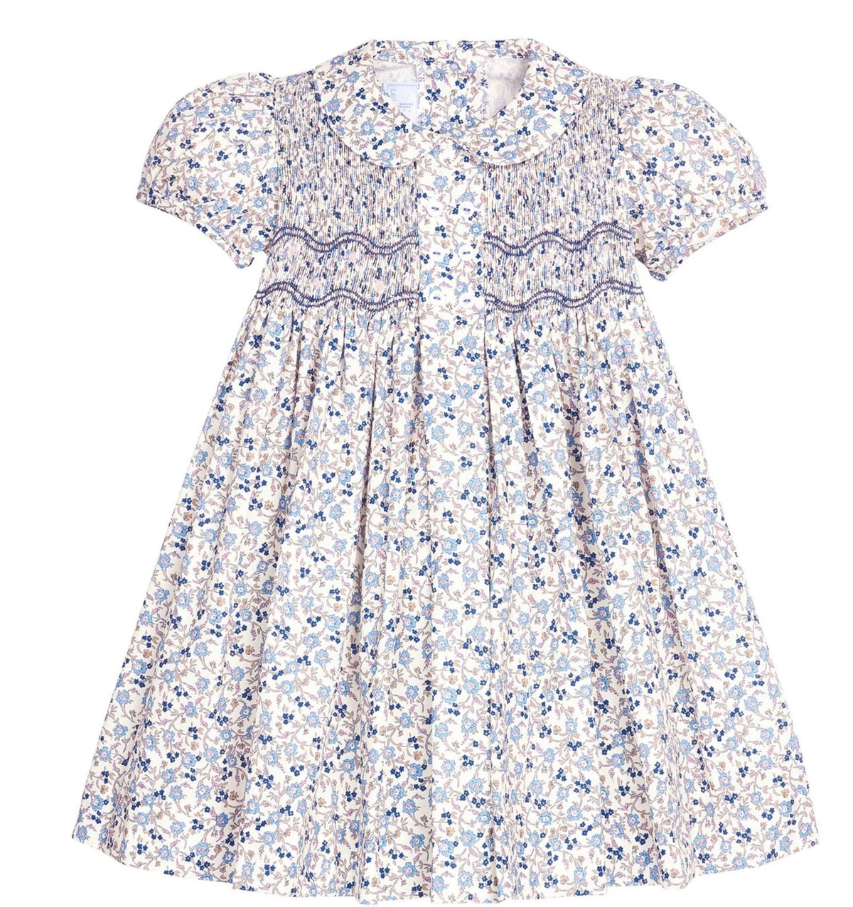 Smocked Bridget Dress-Wisteria Floral