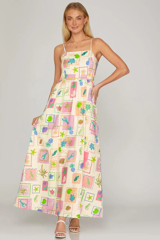 Coastal Cami Maxi Dress / Pink
