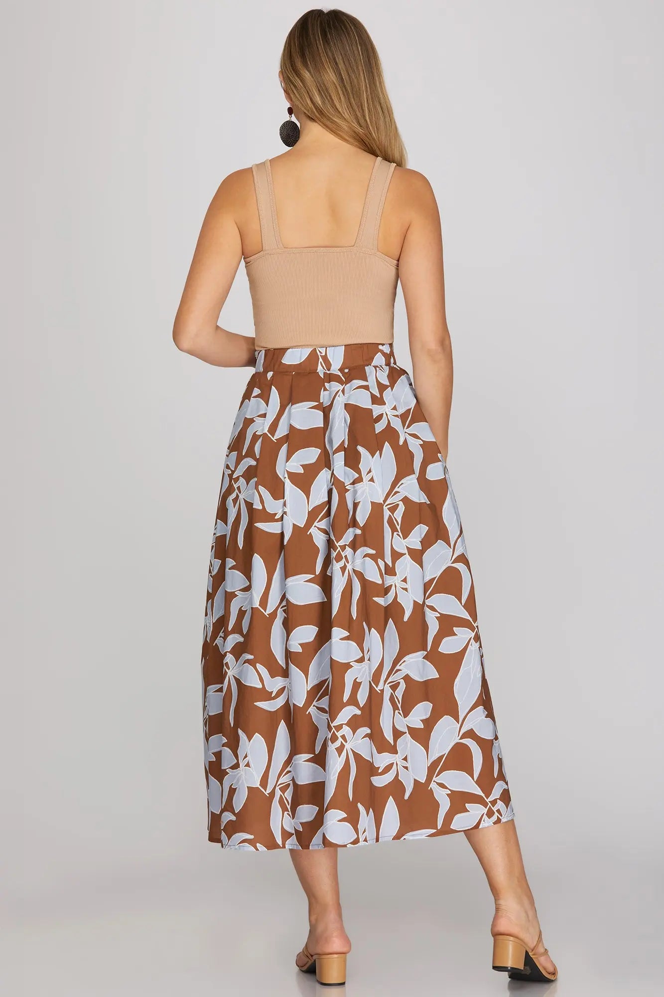 Floral  midi skirt set