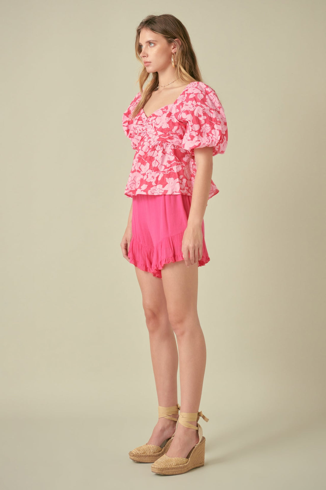 La’Ven Floral Tie Back Top CLEARANCE