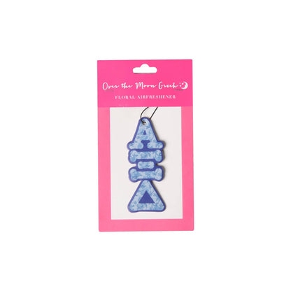 Sorority FLORAL Air Freshener: Alpha Omicron Pi