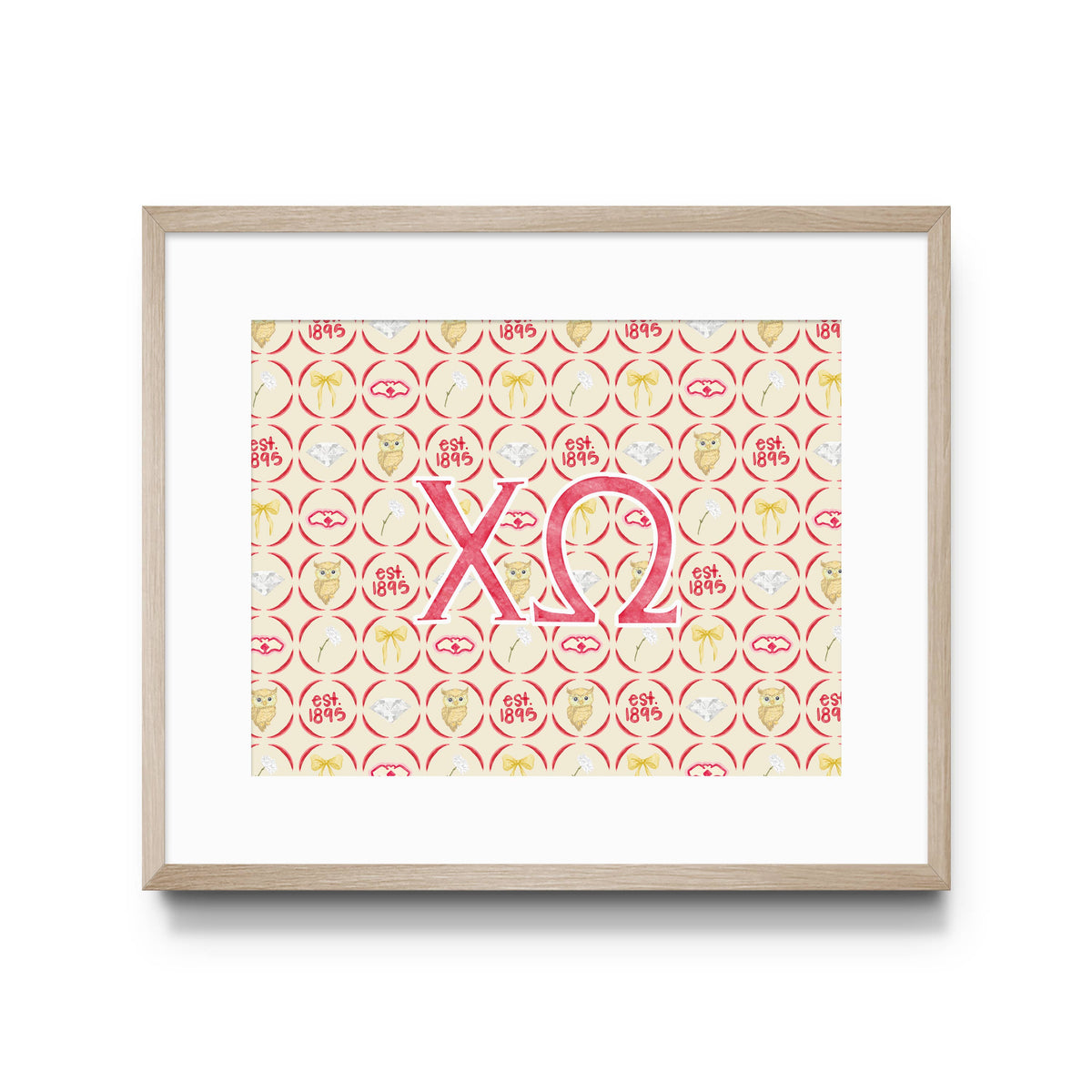 Chi Omega Art Print (Print only), Sorority: 5x7