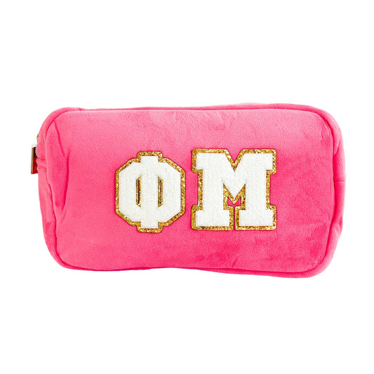 Phi Mu Chenille Sorority Cosmetic Bag