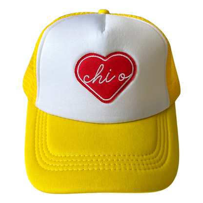 Sorority Whole Lotta Love Heart Trucker Hat: PHI MU