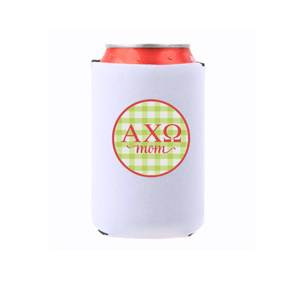 Sorority & Mom Can Coolers - Gingham Design: Slim / Phi Mu