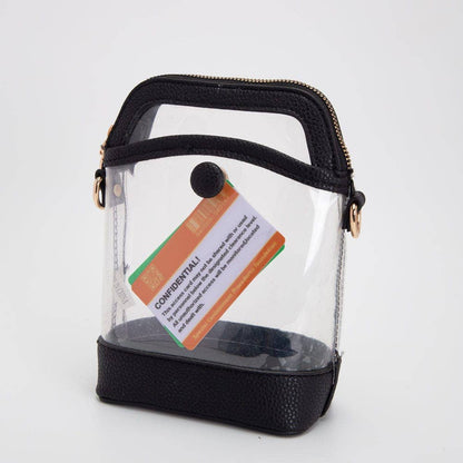 Carly Clear Mini Crossbody Bag: Gold