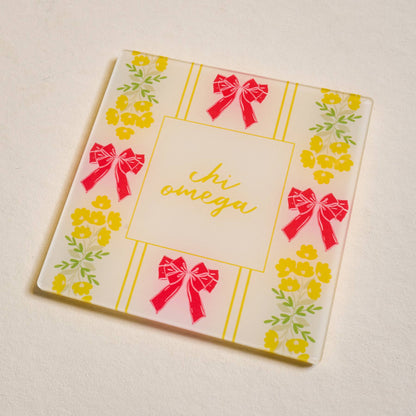 Sorority Acrylic Coaster: Chi Omega