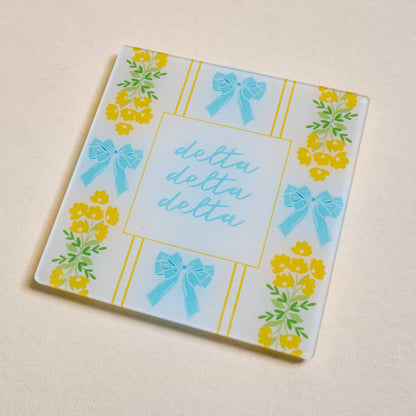 Sorority Acrylic Coaster: Chi Omega