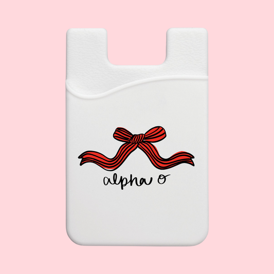 Alpha Omicron Pi Coquette Bow Sorority Phone Wallet