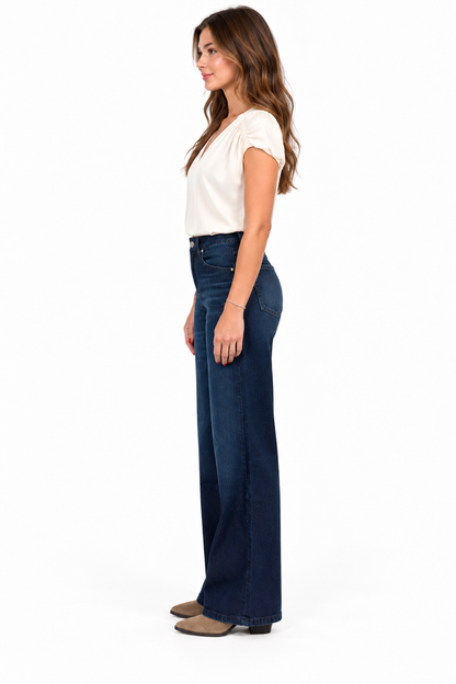 1822 Denim - 28" Petite Better Butter Slim Wide Leg Jean in Yanique