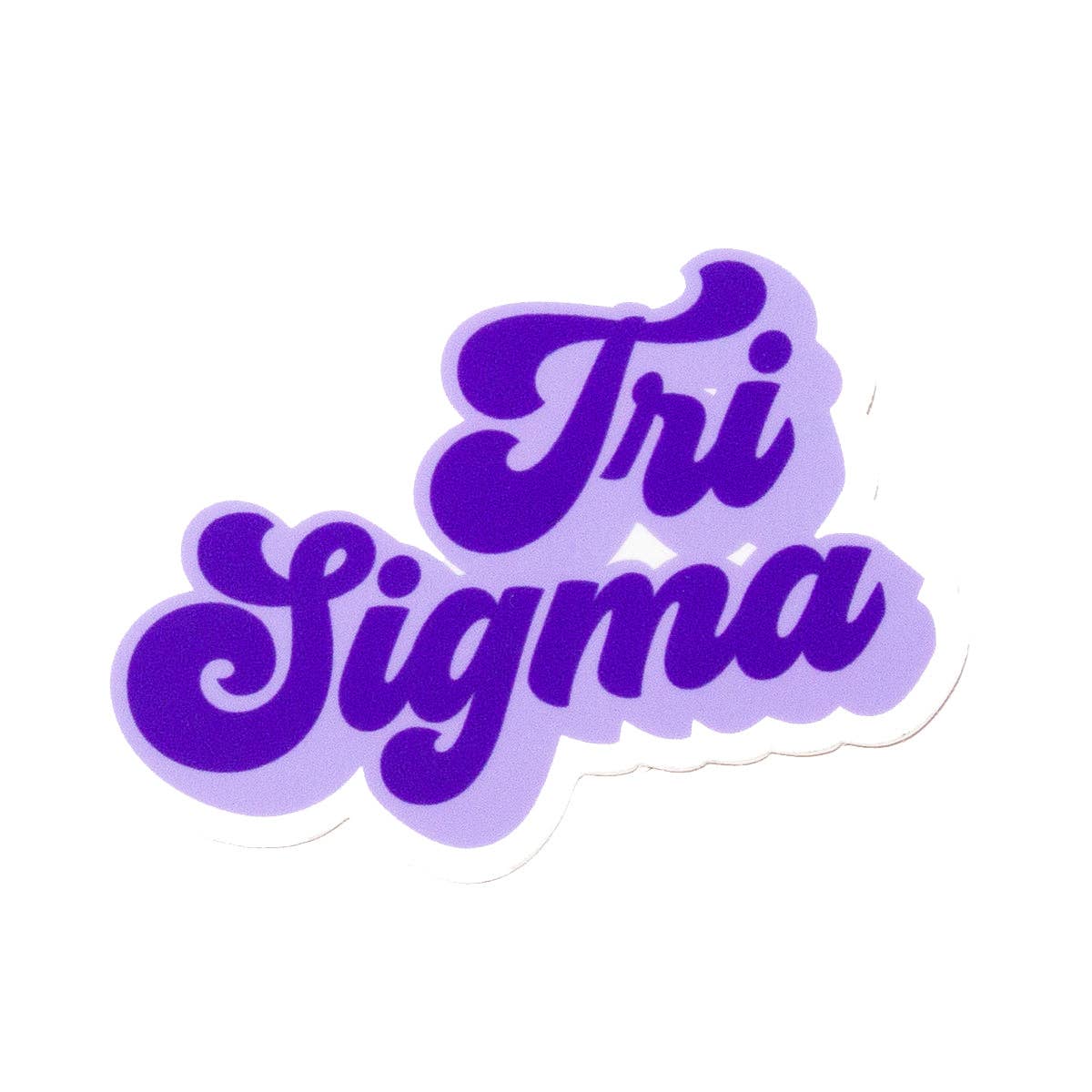 Sorority RETRO Script Decal Sticker: Phi Mu