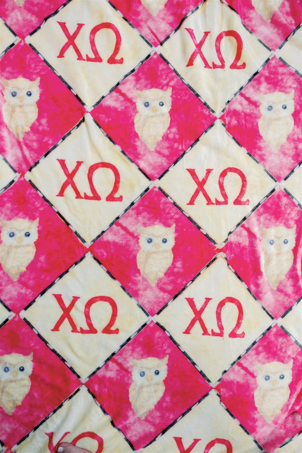 Chi Omega Flannel Fleece Blanket, Sorority