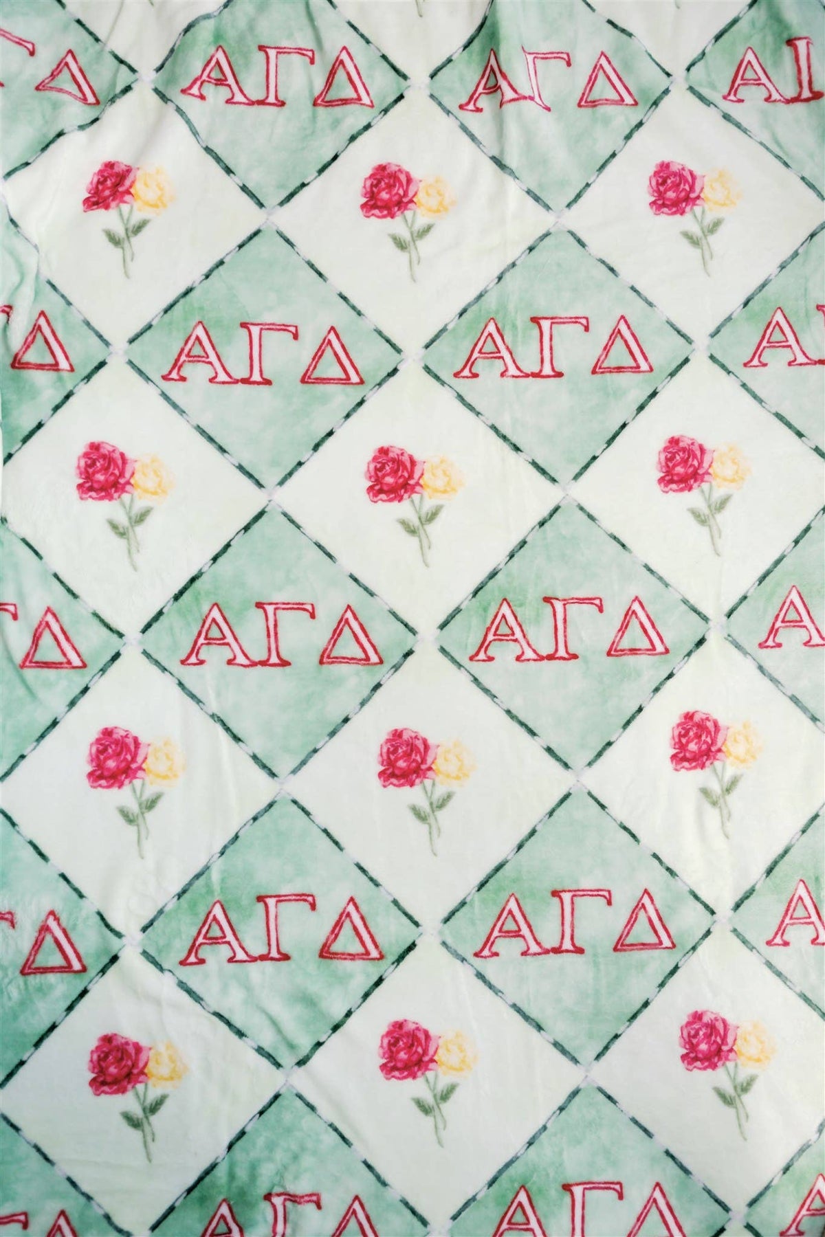 Alpha Gamma Delta Flannel Fleece Blanket, Sorority