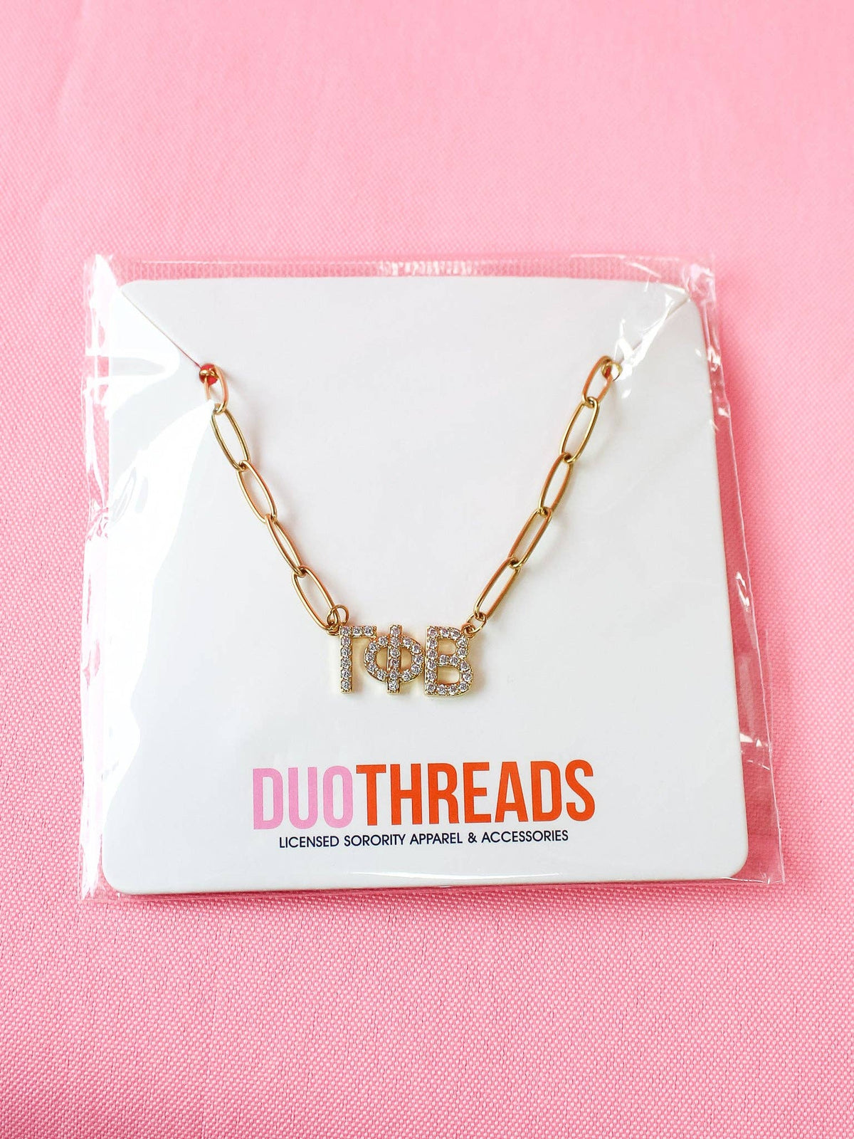 Rhinestone Sorority Necklace: KAPPA KAPPA GAMMA