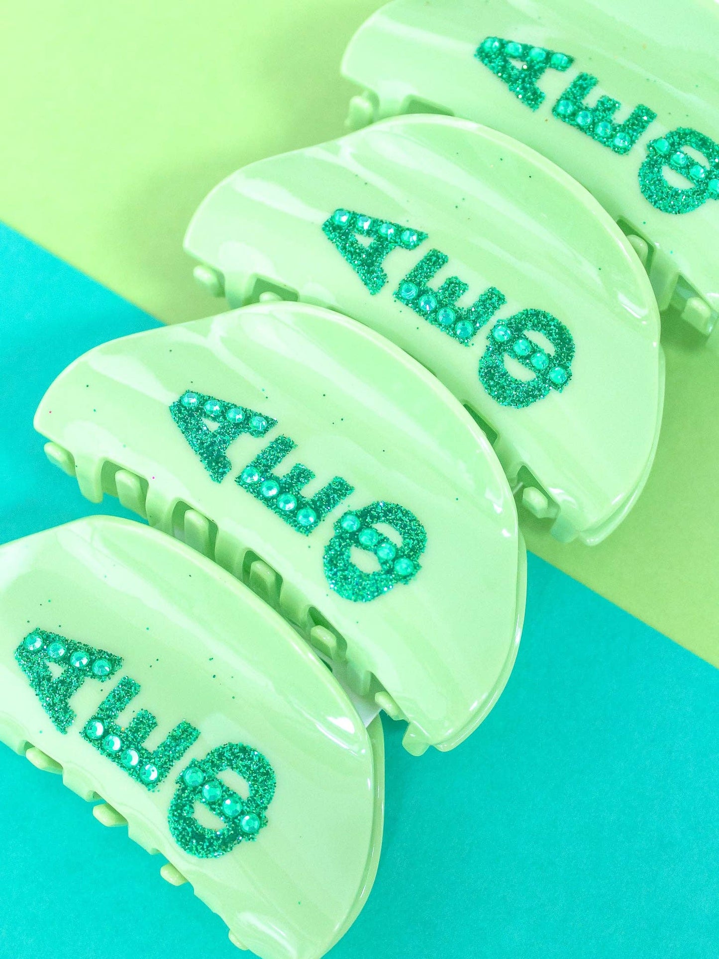 Girl On the Go Hair Claw Sorority Clip: ALPHA GAMMA DELTA