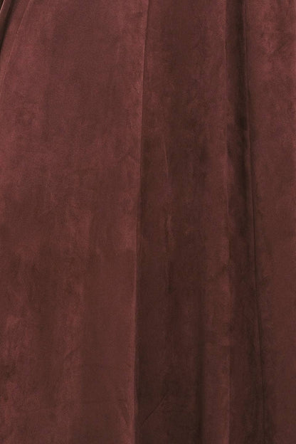 PREORDER - A faux suede maxi dress - RAISIN