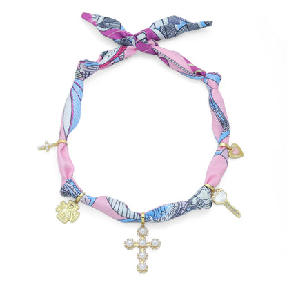 Silk Scarf Statement Necklace : Scarf only (No pendant)
