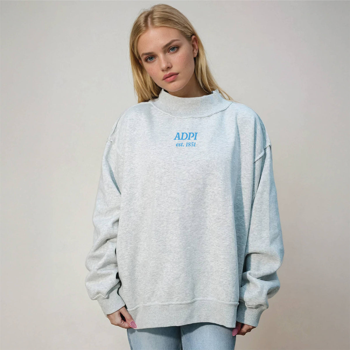 PREORDER : Sorority Chapter Mockneck Sweatshirt : Alpha Omicron Pi