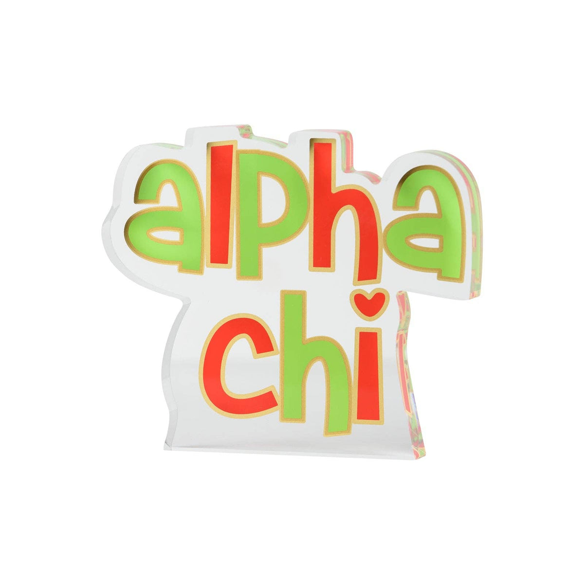 Sorority Acrylic Shelf Sitter: Chi O