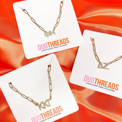Rhinestone Sorority Necklace: ALPHA GAMMA DELTA