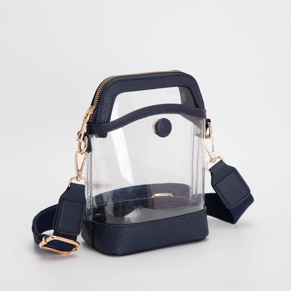 Carly Clear Mini Crossbody Bag: Gold
